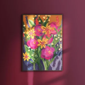 Flower Art Print Wild Flower Yellow