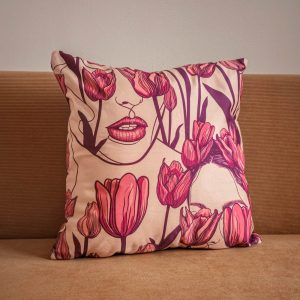 Tulips Art Cushion – Handcrafted in the Netherlands