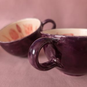 Hand-Painted Floral Cup