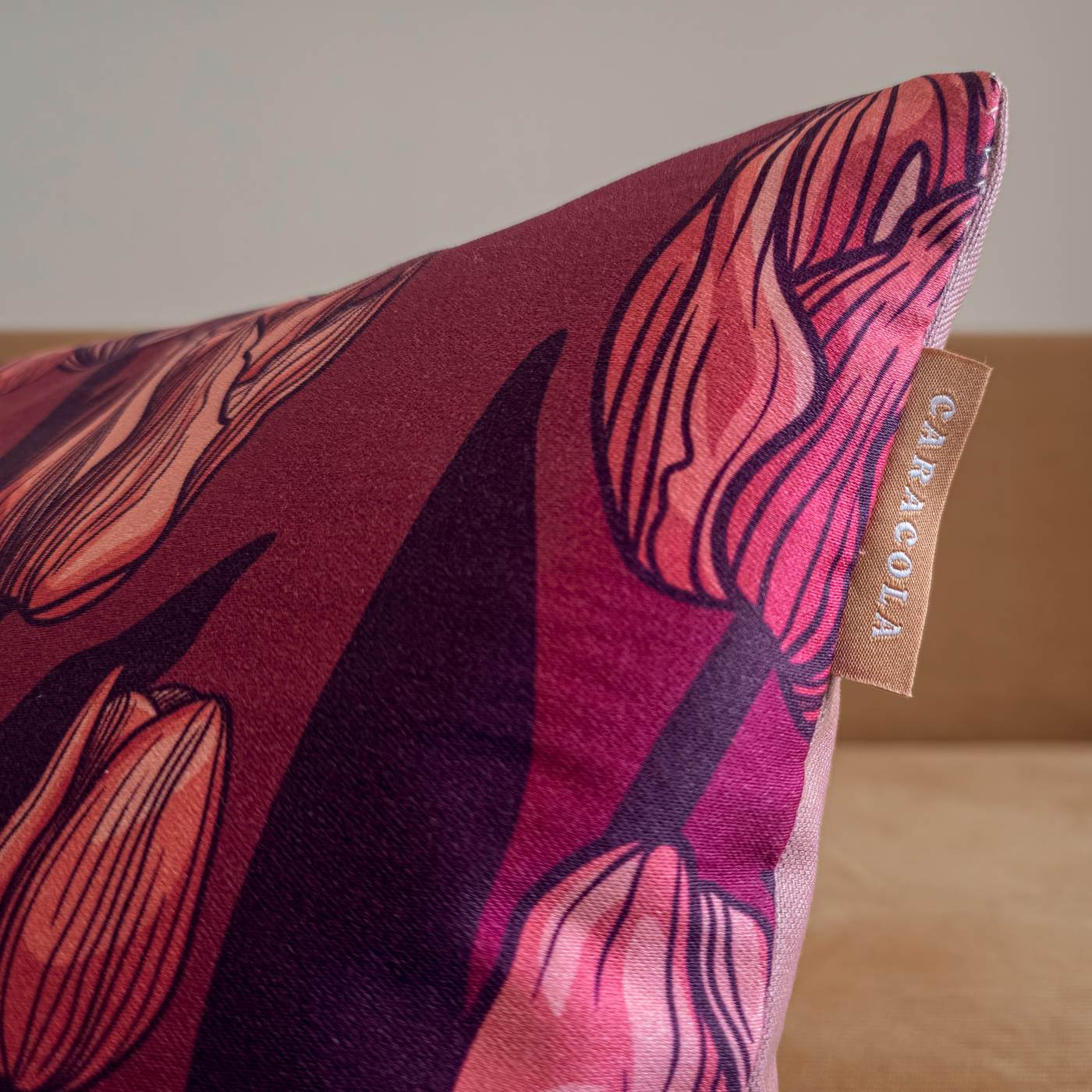 Tulips Lumbar Cushion — Floral Designer Pillow - Image 4