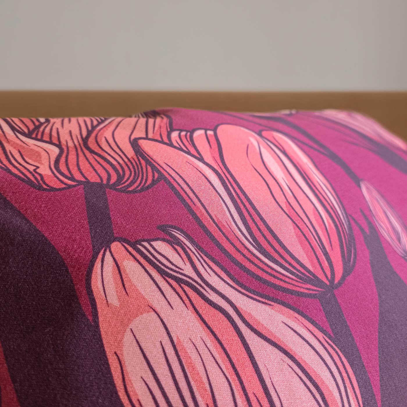 Tulips Lumbar Cushion — Floral Designer Pillow - Image 2