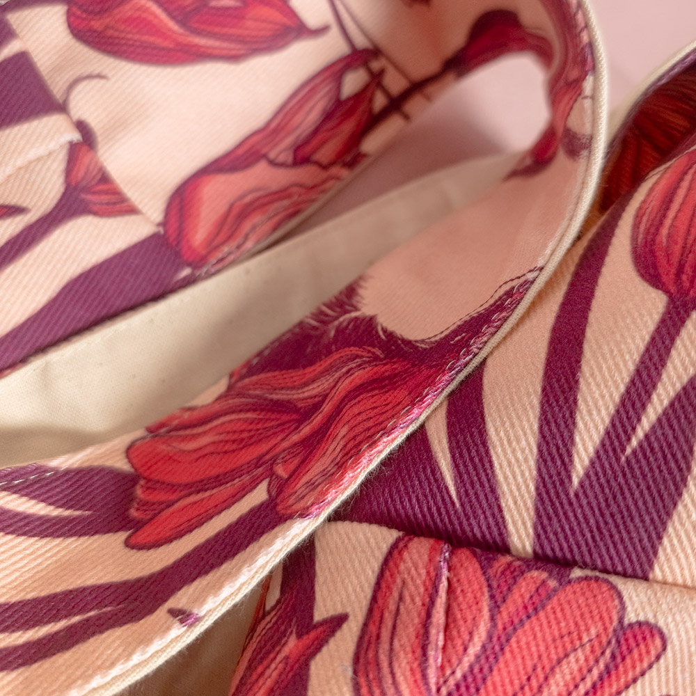 Tulips Shoulder Bag — Floral Designer Bag - Image 3